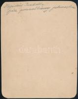 cca 1880-1900 "Hegedűs Izabella jász parasztleány jelmezben", keményhátú fotó, a hátoldalo...