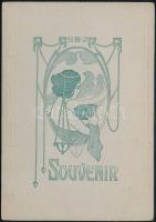 cca 1900 Tüzér főhadnagy ügyességi jelvénnyel, keményhátú kabinetfotó, szecessziós hátlappal, 14,5x1...