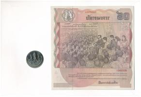 Thaiföld "Thaiföldi királyi család" érmés és bankjegyes borítékban 1992. 2B Cu-Ni "IX...