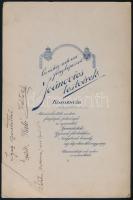 1916 Seletin (Selyatyn), Bukovina, magyar katonatiszt és családjának dedikált fotója, keményhátú kab...