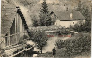 1914 Rozsnyó, Roznava; Fürdői út, vízimalom / road to the spa, watermill (EK)