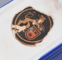 Unicum Mocca porcelán titokbutykos. Unicum Likőrgyár Budapest. Kézzel festett könyv alakú porcelán i...