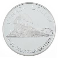 Kanada 1986. 1D Ag "Transzkontinentális vasút 100. évfordulója és Vancouver centenáriuma" ...