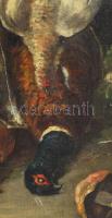 Olvashatatlan jelzéssel: Vadászcsendélet fácánnal. Olaj, vászon. Restaurált, dublírozott. Hátoldalán...