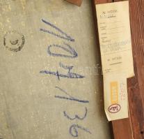 Olvashatatlan jelzéssel: Vadászcsendélet fácánnal. Olaj, vászon. Restaurált, dublírozott. Hátoldalán...