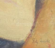 Réty Zsuzsa jelzéssel: Hölgy. Olaj, vászon. Fakeretben, 52x41 cm