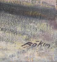 Olvashatatlan jelzéssel, XX. sz első fele-közepe: Téli táj. Olaj, vászon. Dekoratív fakeretben. 60x5...