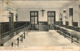 Wiener Neustadt, Bécsújhely; Pensionnat de Ste Chrétienne, Salle de Réunion / boarding school, interior (fl)