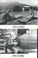 cca 1979 ,,Puska és bilincs" című szovjet film jelenetei és szereplői, 8 db produkciós filmfotó...