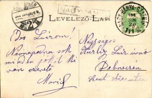 1908 Nagybánya, Baia Mare; Felsőbánya látképe, Kosutány villa és liget, Római katolikus templom, Bán...