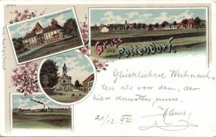 Pottendorf with railway-station and cotton-mill Litho