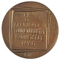 Borsos Miklós (1906-1990) 1980. "Fa- és Papíripari Szövetkezetek Szövetsége 1980" kétoldal...