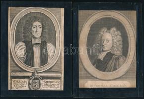 William Sheridan (1635-1711) és Dr Thomas Sheridan (1687-1738) portréja. 2 db rézmetszet, papír. Kissé foltos. Paszpartuban. 13x8,5 és 12x9 cm