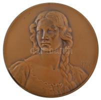 Berán Lajos (1883-1943) ~1931. Budapesti emlék kétoldalas bronz emlékérem ÁPV műbőr tokban (80mm) T:AU