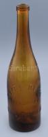 Mózes Berkó Sörraktára, Gyergyószentmiklós feliratos sörösüveg, 0.55l, sérült, m: 28,5 cm