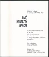 Budapest 1970-1995 Fajó, Haraszthy, Hencze német kiállítás meghívója 4 p