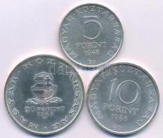 1948. 5Ft Ag "Petőfi" + 10Ft Ag "Széchenyi" + 20Ft Ag "Táncsics", &quo...
