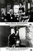 cca 1973 ,,Tölgy, azonnal jelentkezzen!" című román film jelenetei és szereplői, 17 db vintage ...