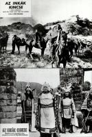 cca 1965 ,,Az inkák kincse" című film jelenetei és szereplői, 21 db vintage produkciós filmfotó (vitrinfotó, lobbyfotó) ezüst zselatinos fotópapíron, a használatból eredő (esetleges) kisebb hibákkal, 18x24 cm