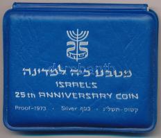Izrael 1973. 10L Ag "A függetlenség 25. évfordulója" forgalomba nem került emlékkiadás dís...