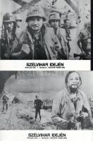 cca 1977 ,,Szélvihar idején" című vietnámi film jelenetei és szereplői, 6 db produkciós filmfotó (vitrinfotó, lobbyfotó) nyomdatechnikával sokszorosítva kartonpapírra, egyoldalas nyomással, a használatból eredő (esetleges) kisebb hibákkal, 18x24 cm