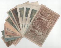 Vegyes: ~1910-1929. 14db-os vegyes csehszlovák, német, osztrák, svájci bankjegy, szükségpénz, közte ...