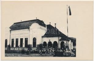 Csíkszentdomokos, Sandominic; Országzászló, erdélyi folklór / Hungarian flag, Transylvanian folklore. photo