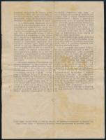 1941 "Légoltalmi felvilágosítások" tájékoztató, terjedelem: 2 oldal, Felelős kiadó: A Légo...