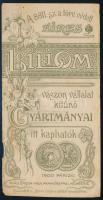 cca 1900 Liliom vászon vállalat szecessziós számolócédula