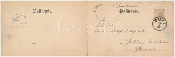 1899 (Vorläufer) Celje, Cilli; 2-tiled folding panoramacard. Kunstverlag Fritz Rasch. Phot. Lenz (EK...