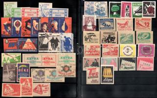 103 db magyar gyufacímke főleg az 1940-1950-es évekből, sok szocreállal, két albumlapon