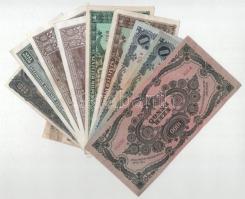 10db-os, nagyrészt pengő bankjegy tétel egy korona bankjeggyel és egy szükségpénzzel, közte 1923. 10...