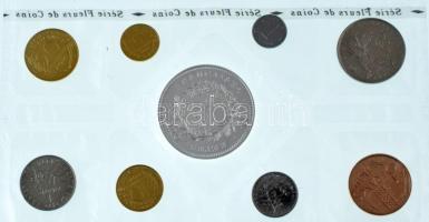 Franciaország 1974. 1c-50Fr (9xklf) forgalmi sor eredeti tokban, közte Ag érme T:UNC France 1974. 1 Centime - 50 Francs (9xdiff) coin set in original case with Ag coin T:UNC