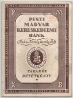 5db betétkönyv és váltókölcsön könyv, közte 1946. Pesti Magyar Kereskedelmi Bank takarék betétkönyve, bélyegzéssel, részben kitöltve.