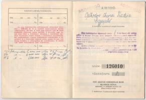 5db betétkönyv és váltókölcsön könyv, közte 1946. "Pesti Magyar Kereskedelmi Bank" takarék...