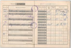 5db betétkönyv és váltókölcsön könyv, közte 1946. "Pesti Magyar Kereskedelmi Bank" takarék...