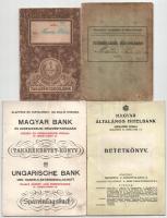 5db betétkönyv és váltókölcsön könyv, közte 1946. "Pesti Magyar Kereskedelmi Bank" takarék...