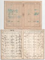 5db betétkönyv és váltókölcsön könyv, közte 1946. "Pesti Magyar Kereskedelmi Bank" takarék...