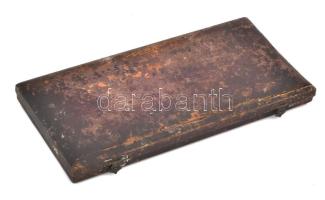 Antik svájci órás eszterga készlet, sérült dobozában