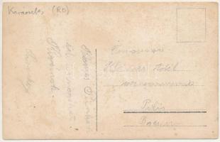 Karánsebes, Caransebes; Városháza, piac, asszonyok népviseletben, erdélyi folklór / town hall, marke...