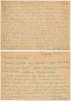 1944 2 db magyar második világháborús zsidó KMSZ (közérdekű munkaszolgálatos) tábori posta munkatábo...