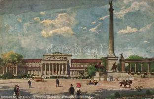 Budapest XIV. Szépművészeti Múzeum a Millenáris szoborral s: Oilette (EK)