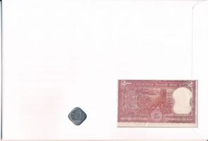 India ND (1985-1990) 2R "A" + 1989. 50p Al borítékban, bélyeggel és bélyegzéssel T:UNC,AU
...