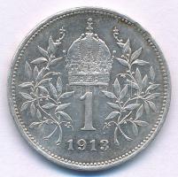 Ausztria 1913. 1K Ag "Ferenc József" T:AU patina, kis ph
Austria 1913. 1 Corona Ag "...