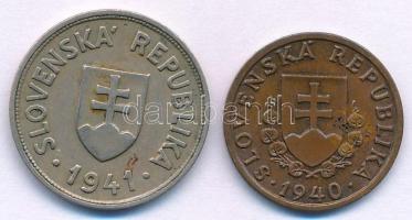 Szlovákia 1940. 20h bronz + 1941. 50h Cu-Ni T:AU patina
Slovakia 1940. 20 Halierov bronze + 1941. 5...