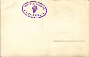 1925 Conferenza di Locarno / Locarno Treaties. Printed signatures of Chamberlain, Mussolini, Briand,...