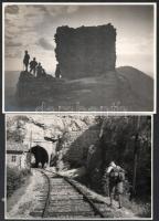 cca 1940 Magyarországi várak fotói Sasbérc kiáltó, Zirci apátság, Márianosztra, Szandavár, Lillafüre...