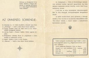 1942 Léva országzászló avatási ünnepségre szóló meghívó képpel 4 p