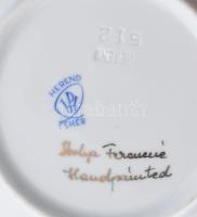 Herend Fehér pralinékínáló garnitúra. Kézzel festett, aranyozott, háncsnyomott peremrésszel díszítet...