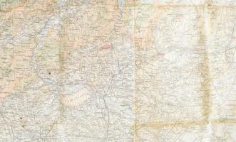 Észak-Olaszország térképe, 83×112 cm